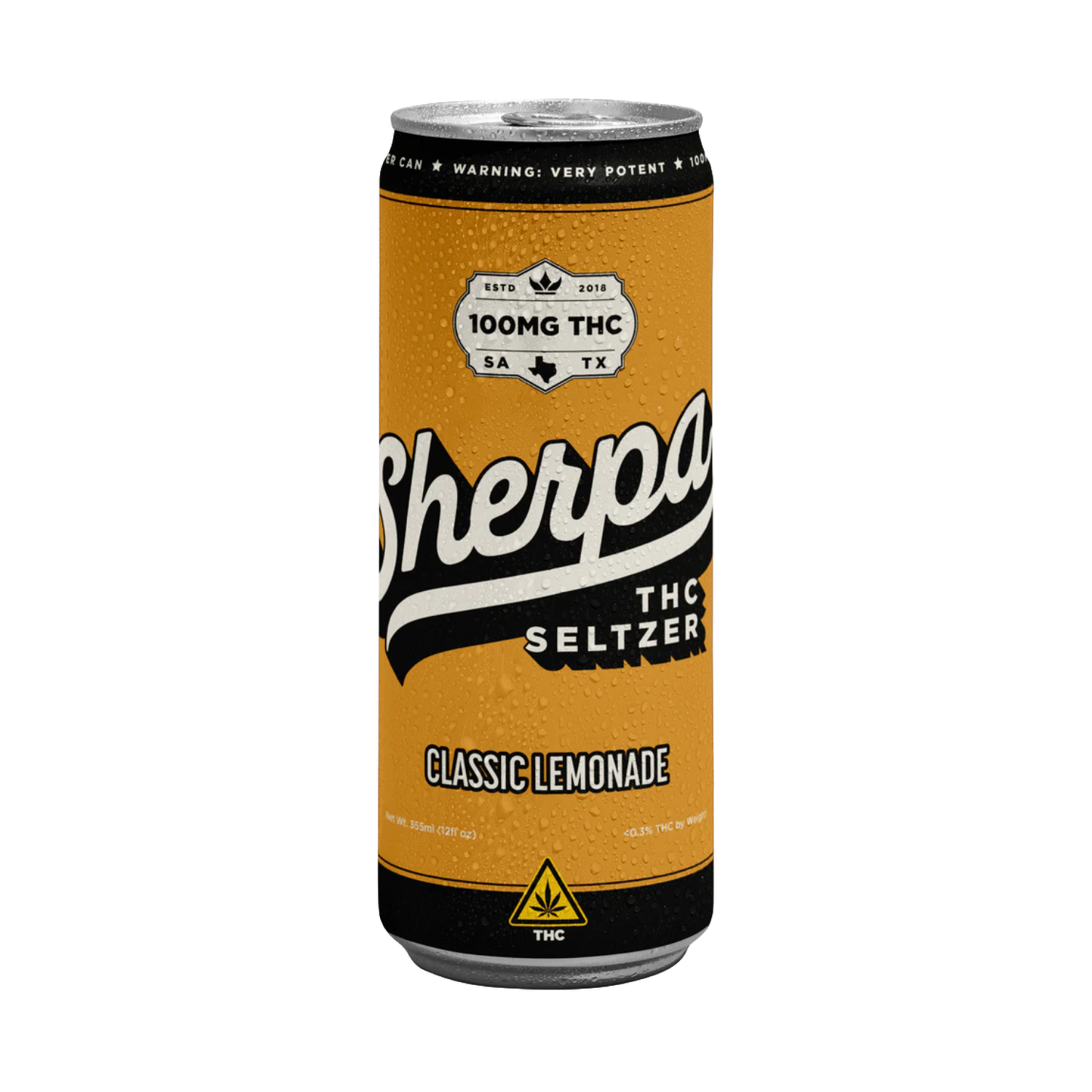 Sherpa THC Seltzer 100mg (Low Calorie) / Classic Lemonade
